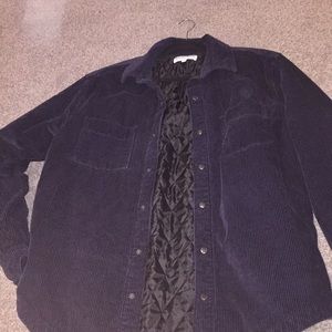 Corduroy Work Jacket Navy Blue Size Large